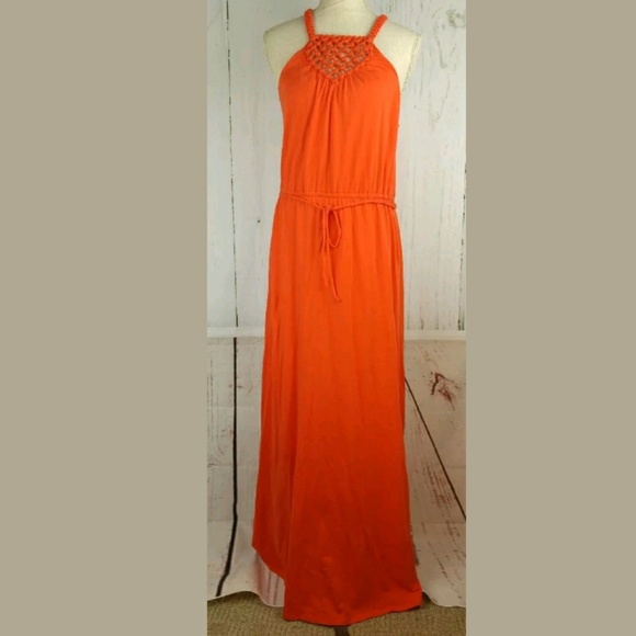 ralph lauren red maxi dress